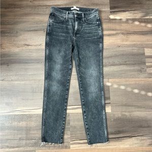 Madewell 10" High Rise Skinny Jeans - Raw Hem - Size 27